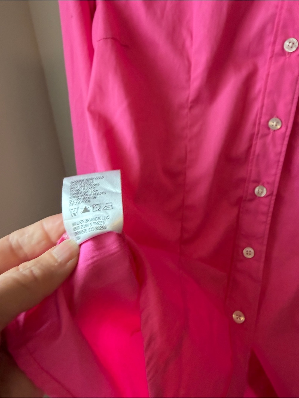 Cinch Arena Fit 100% Cotton Button Down Western Shirt Size Medium Hot Pink - Picture 6 of 8